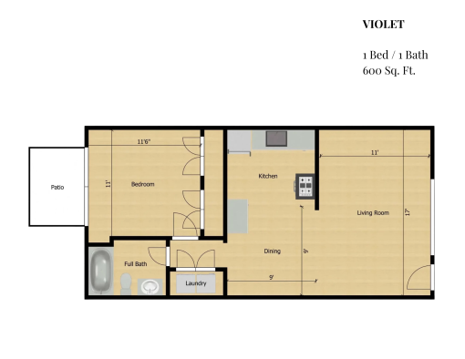 the floor plan for a two bedroom apartment at The  Greenhouse Flats