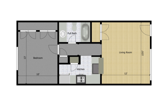 a floor plan of a two bedroom apartment at The  Le Parc