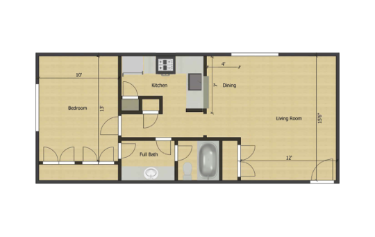the floor plan for a two bedroom apartment at The  Le Parc